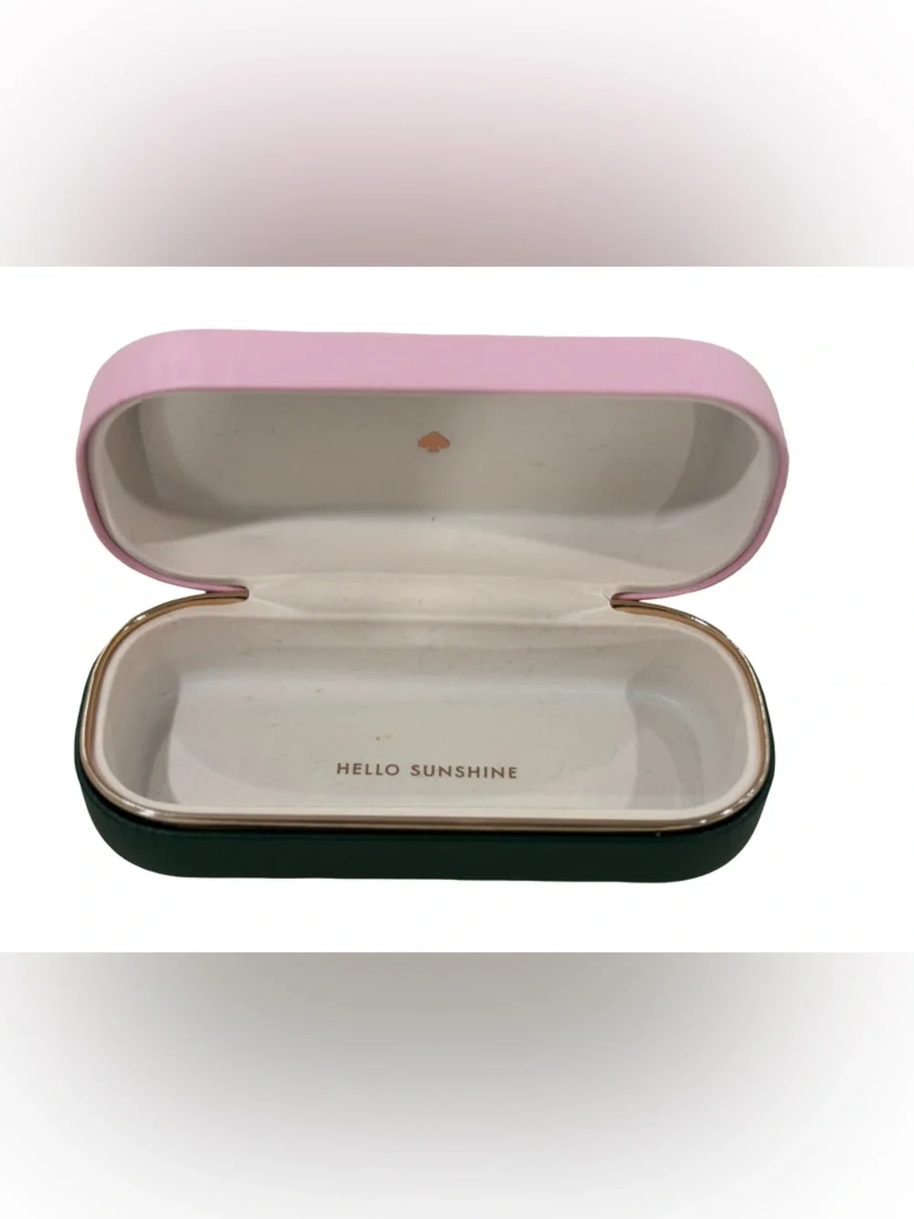 Kate Spade Pink Eyeglasses Sunglasses Hard Case & Cleaning Cloth Set